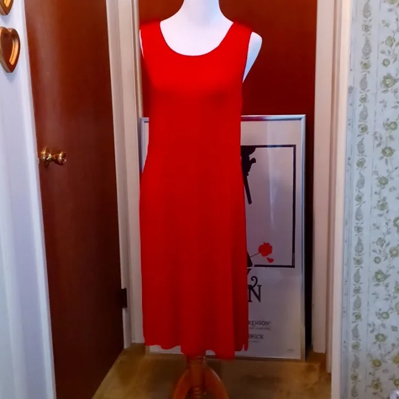 Coldwater Creek | Dresses | Coldwater Creek Ruby Red Travel Knit Dress Size  Large | Poshmark